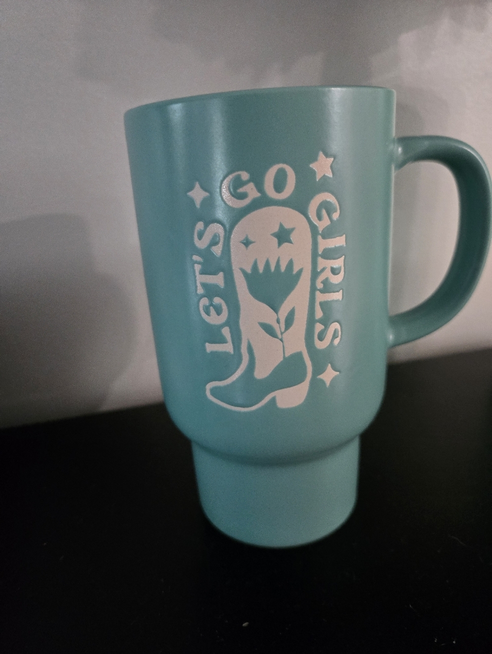 Turquoise Cowgirl Tall Mug Cowboy Boot